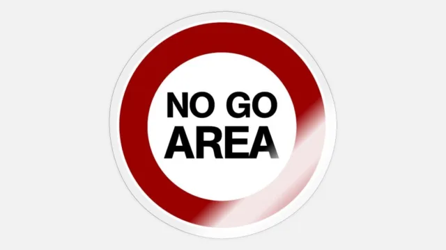 No go area sticker